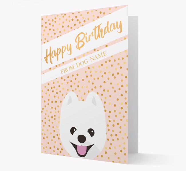 Personalized 'Happy Birthday' Gold Detail {breedFullName} Card